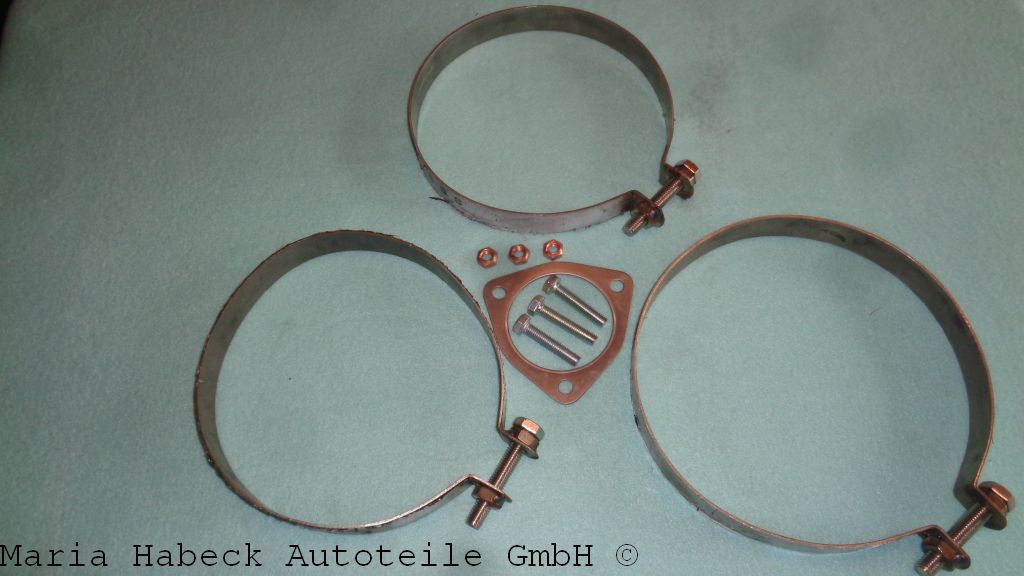 JP Edelstahl Spannband Set 3 mit Dichtung Endschallddämpfer  2,7-3,2   92.201KIT