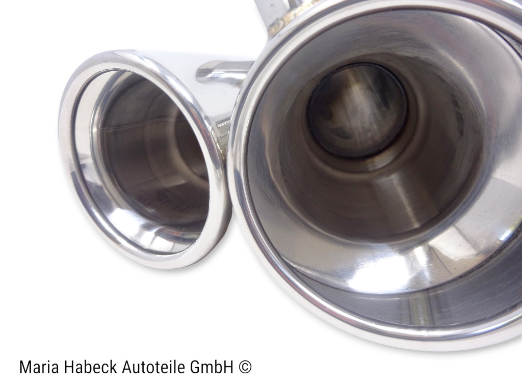 JP Endrohrblenden Turbo-Look Edelstahl  Porsche 996 Bj. 01-05 96.912S
