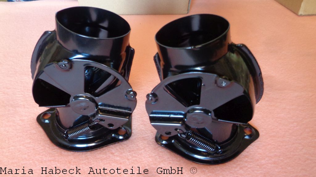 Stilcars Heizklappen -Set 911 Edelstahl kurz schwarz