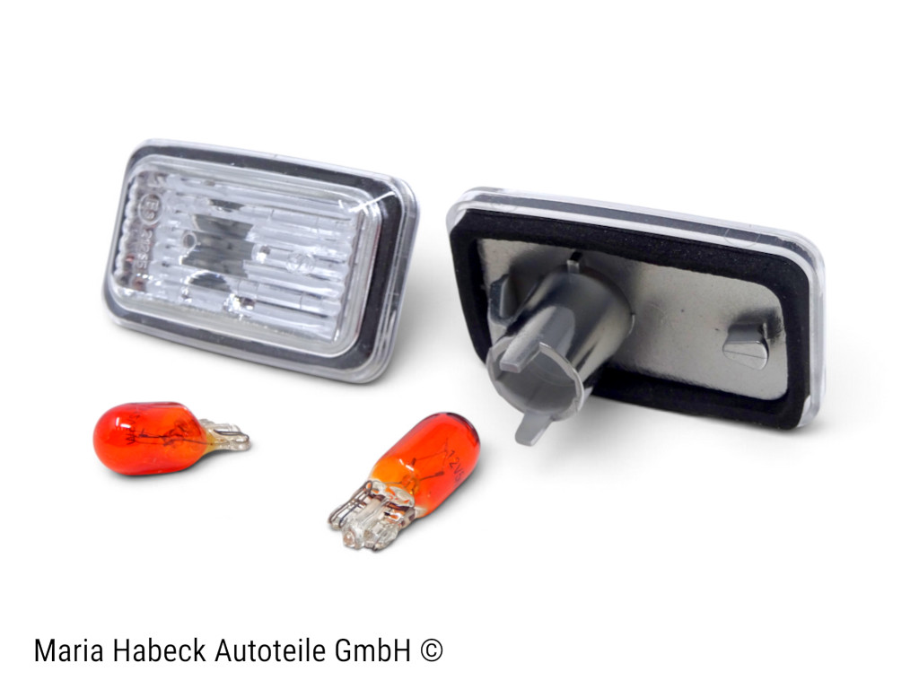 TMP Seitenblinker Set chrom  incl Leuchtmittel  Porsche 911 964  944  4A0949101
