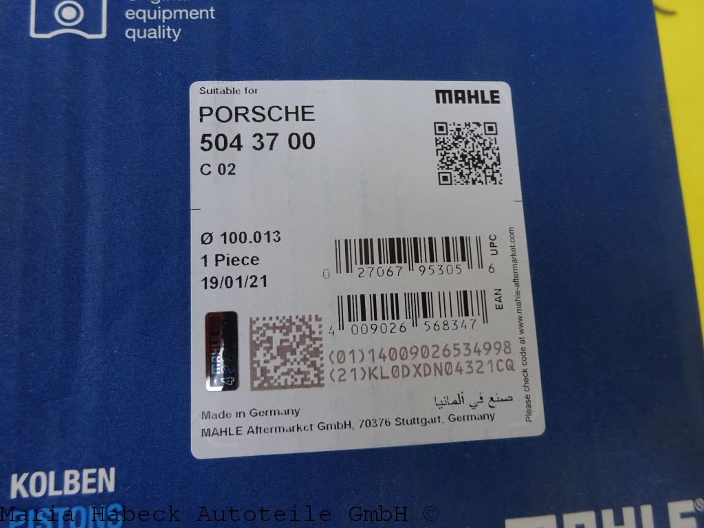 Mahle piston 993 100 MM 270/286 PS 504 37 00 Mahle piston 993 100 MM 270/286 PS 504 37 00
