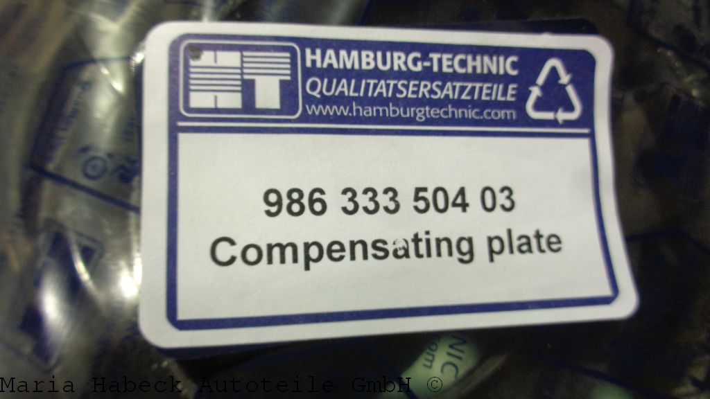 HT Compensating plate 6.0 mm rear axle  986 333 504 03 HT Compensating plate 6.0 mm rear axle  986 333 504 03