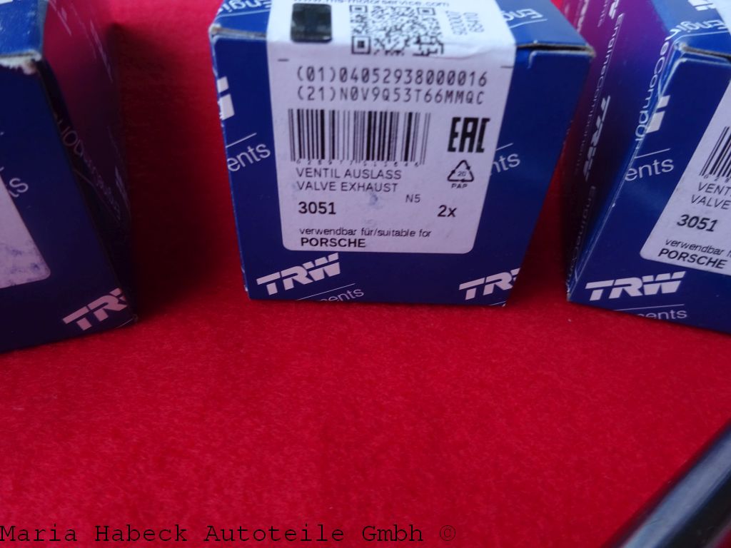 TRW exhaust valve set 6 pieces Porsche 911 3.0-3.2 93010541951 / 3051