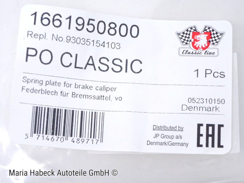 JP Federblech  Brembo Bremssattel 3,3 Turbo vorn  oben   93035154103