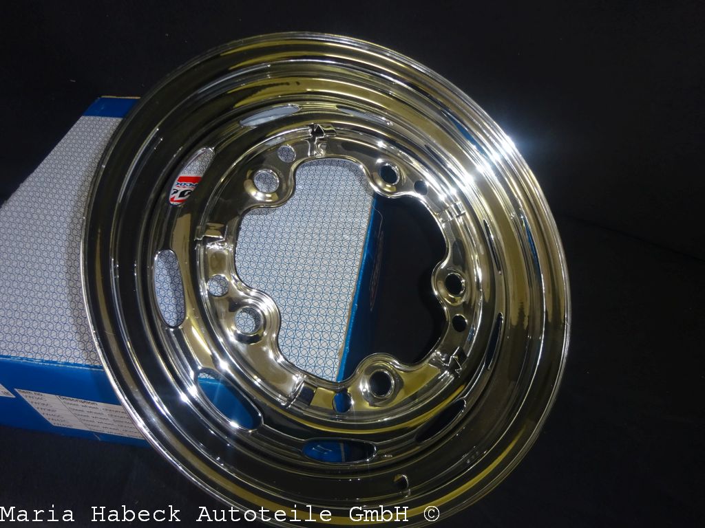 JP Steel Rim 356 4.5 X 15 5 Hole Chrome VW 40C VW 111601025F