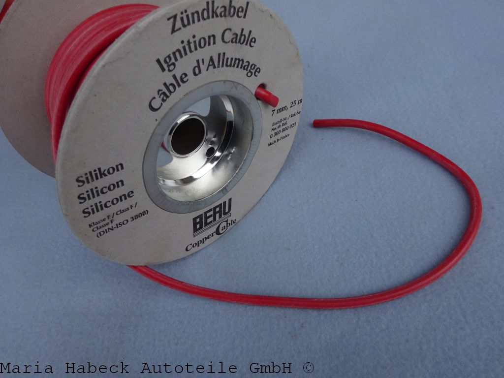 Beru Zündleitung Zündkabel Silicon Meterware 7 mm Rot Beru Zündleitung Zündkabel Silicon Meterware 7 mm Rot
