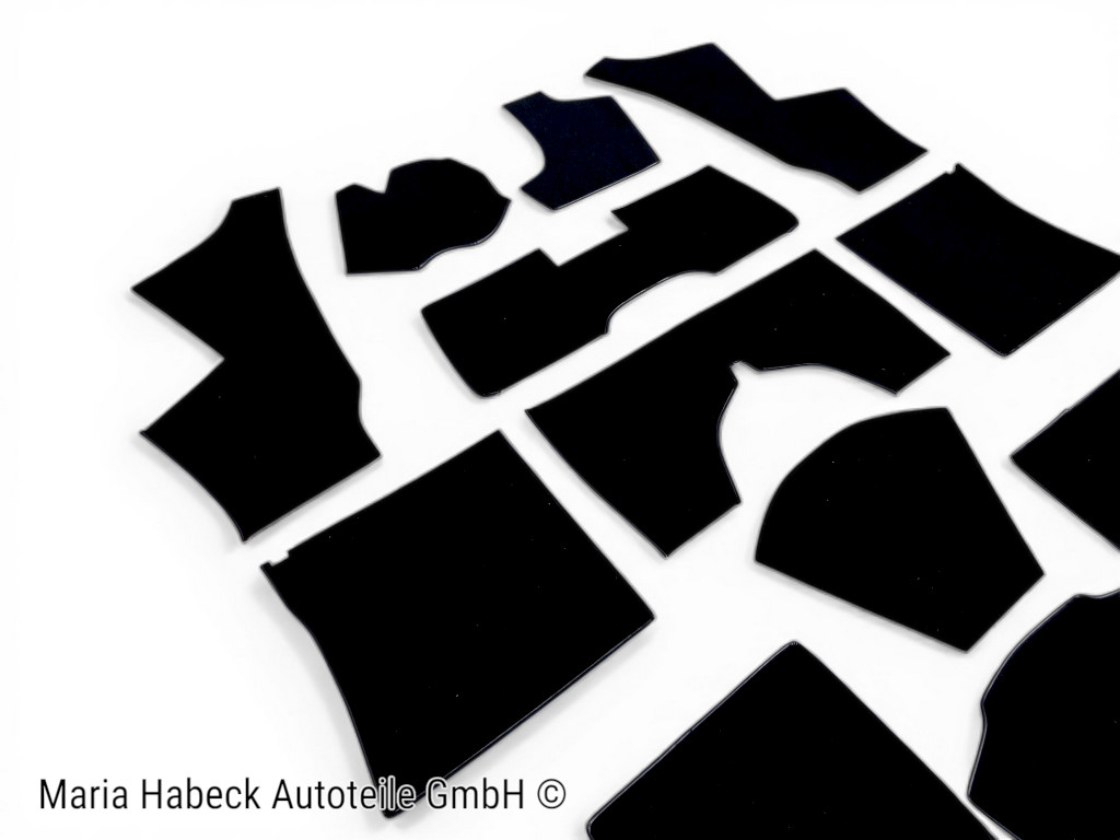 S-Trim Teppichsatz schwarz 19-teilig  für Porsche 911 Coupe Bj. 74-85