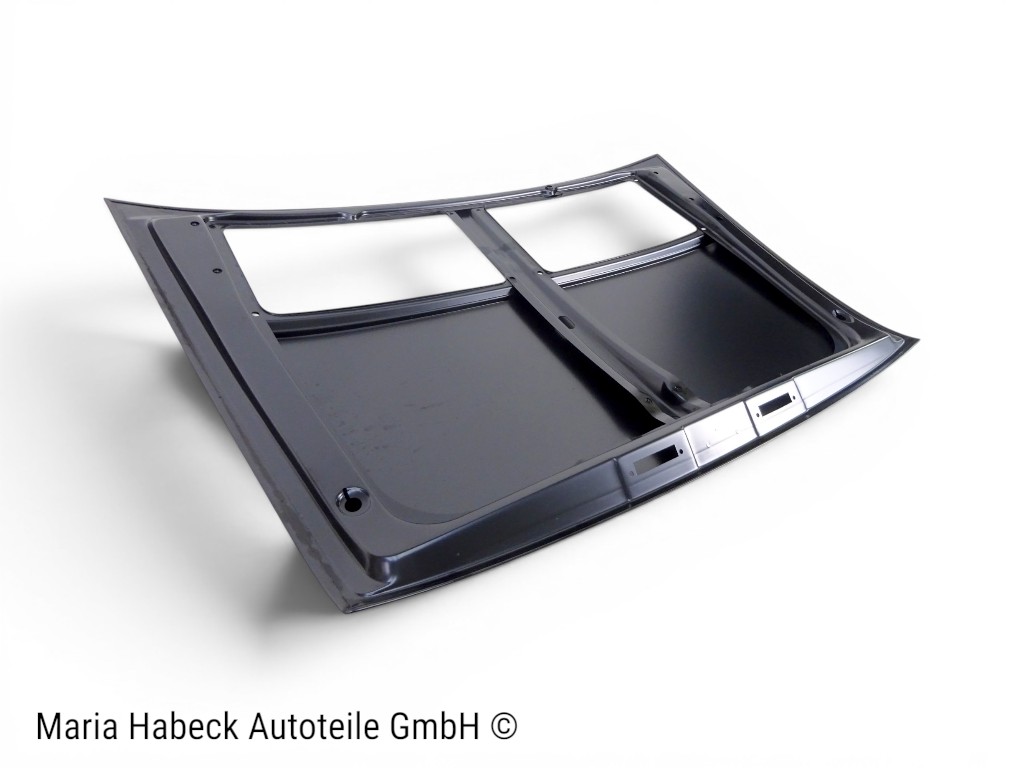 Engine hood, rear, with hole for license plate lamp  65-68   591065