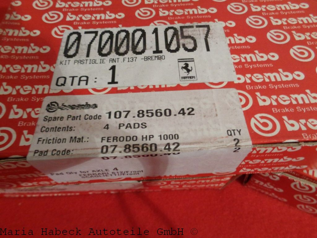 Brembo brake pad set complete 70001057 for Ferrari 612 Scaglietti