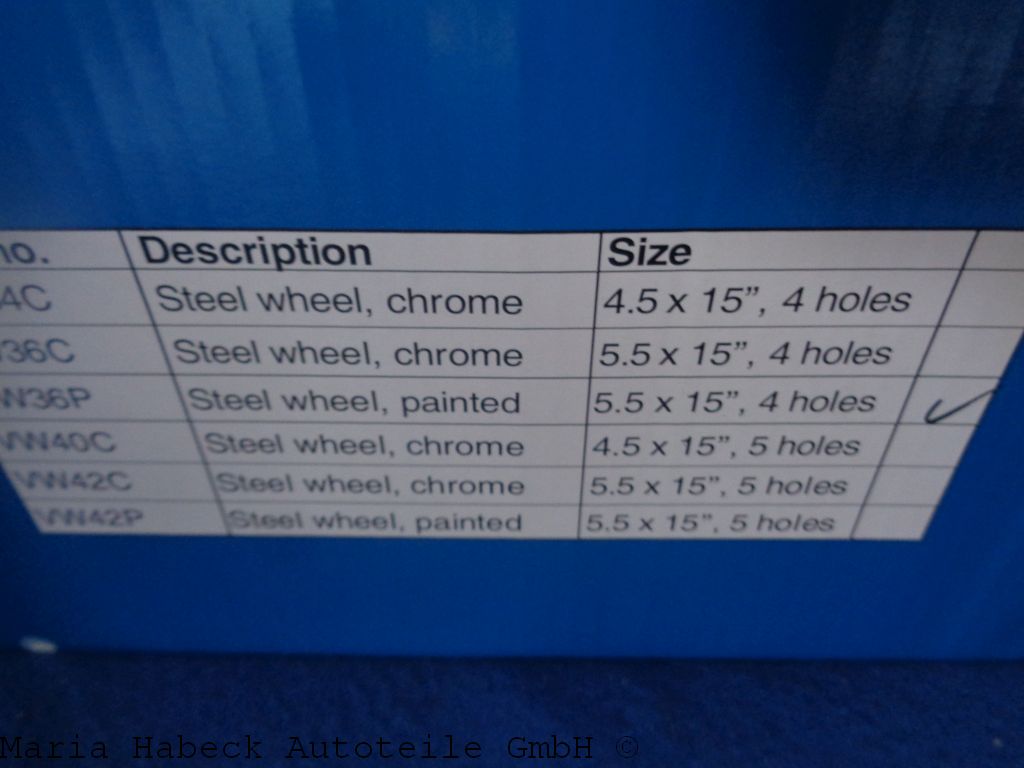 JP steel wheel Beetle 5.5 x 15 ET25 4/130 silver VW36P JP steel wheel Beetle 5.5 x 15 ET25 4/130 silver VW36P