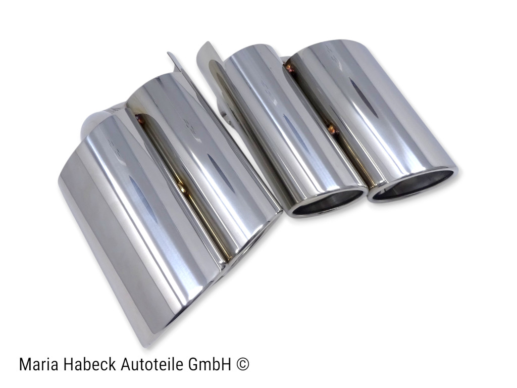 JP Endrohrblenden Turbo-Look Edelstahl  Porsche 996 Bj. 01-05 96.912S