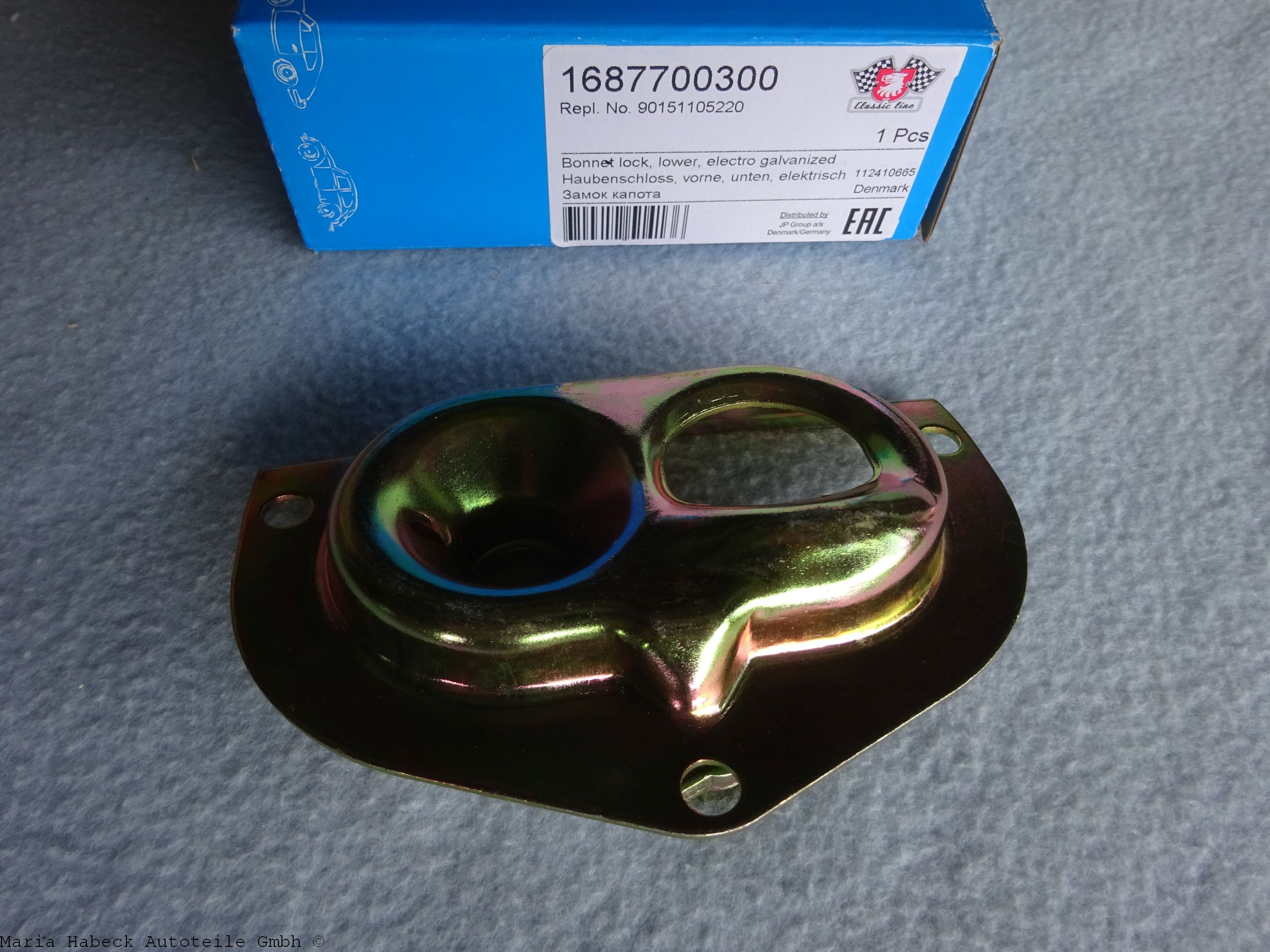 JP Hood lock lower part yellow front  for Porsche 911 year 65-73  90151105220