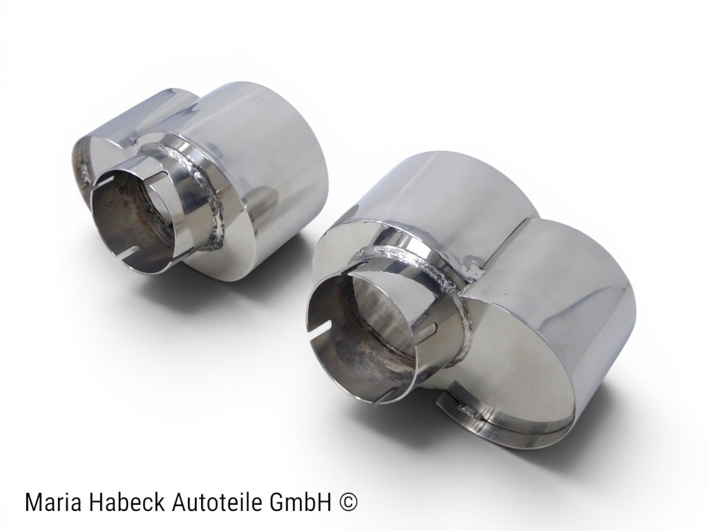JP Exhaust Tip Stainless Set 2 pcs  for Porsche 996 3.6 GT2 / Turbo  96.903S