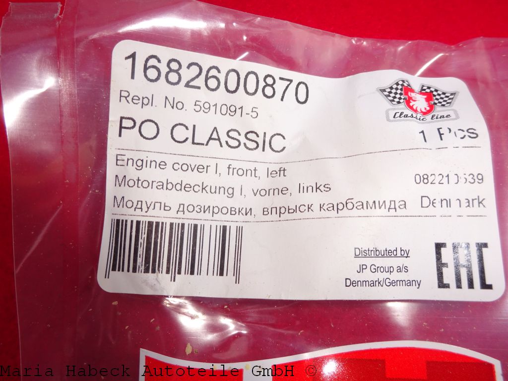 JP Engine cover plate timing belt MFI front left 591091-5 90110670200 JP Engine cover plate timing belt MFI front left 591091-5 90110670200