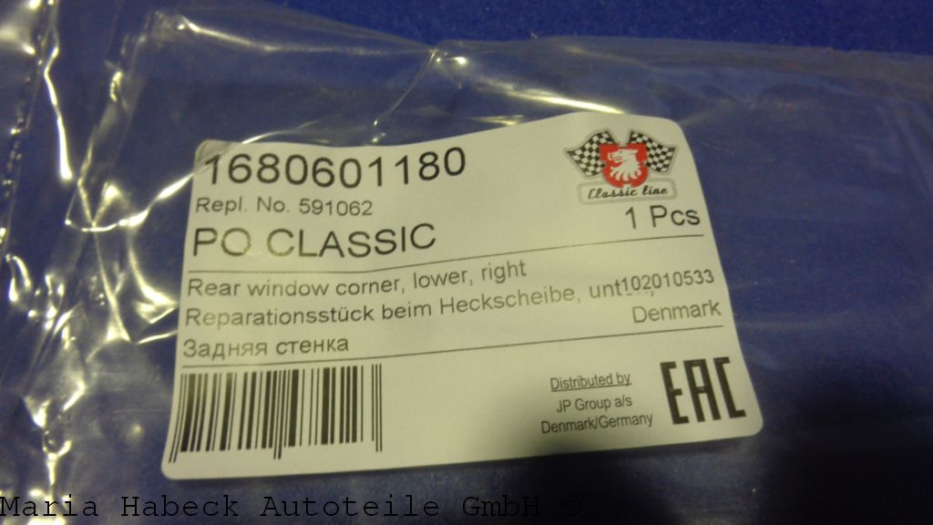 JP Rep Blech Heckscheibenrahmen rechts   591062