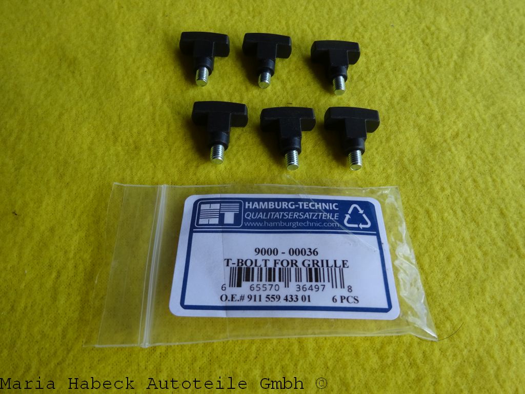 HT rear grille fixing screws set 6 M559 Porsche 911 91155943301