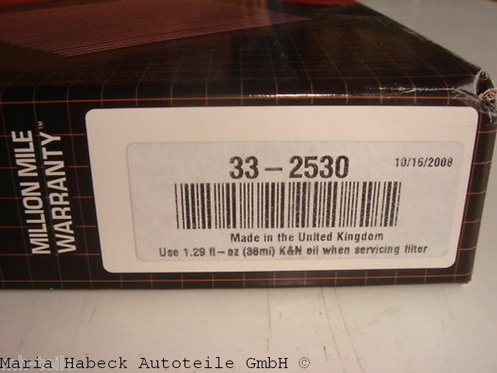 K&N  Luftfilter Porsche 930  Turbo  3,0  /  3,3   33-2530    93011039300