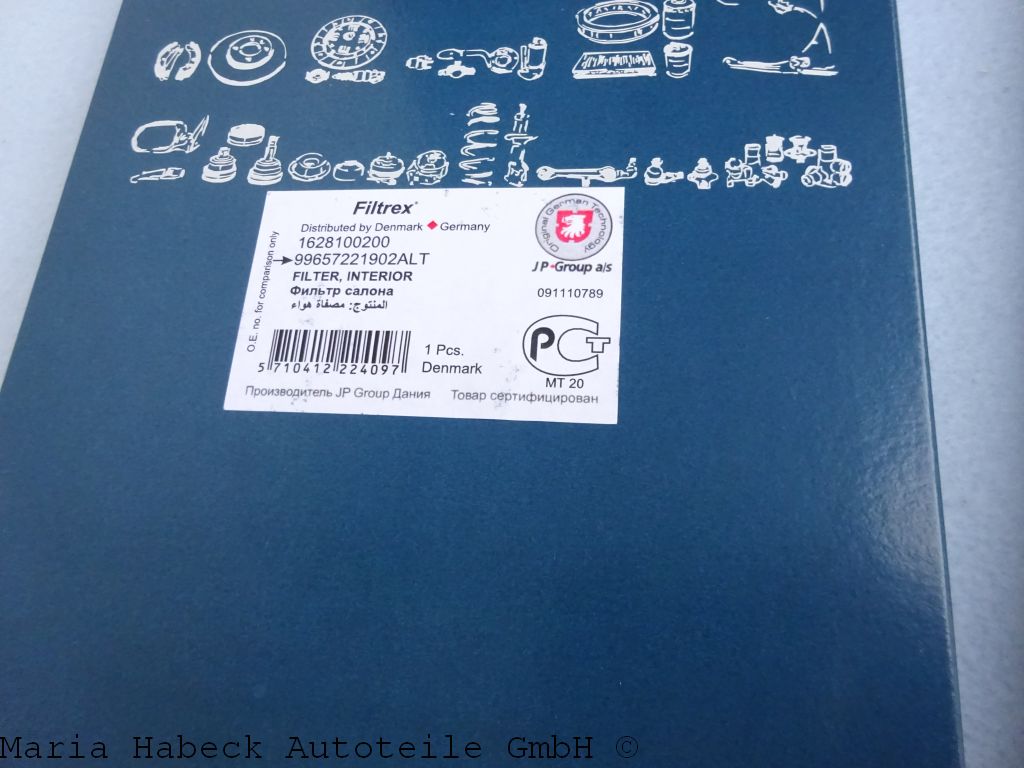 JP Air filter for  996    996 572 219 02