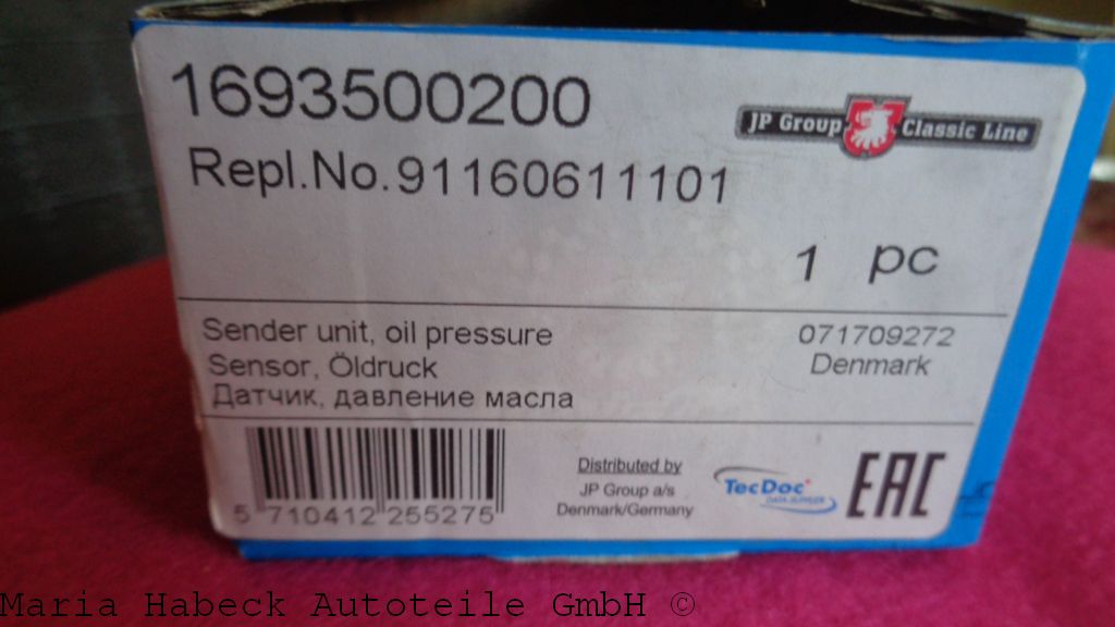 JP Oil pressure sensor  with sealing ring 0-5 bar 911 Bj. 78-83 911 60611101