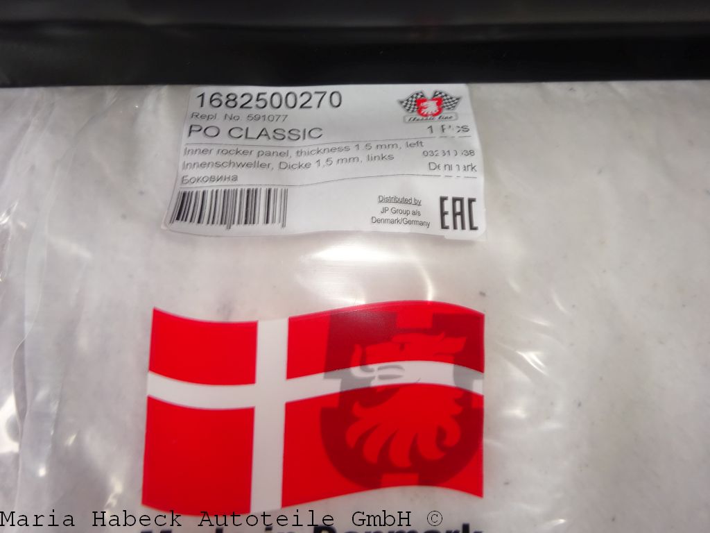 JP carrier / inner sill left 1.5 mm 911 / 964 / 993 591077 91150112304 JP carrier / inner sill left 1.5 mm 911 / 964 / 993 591077 91150112304