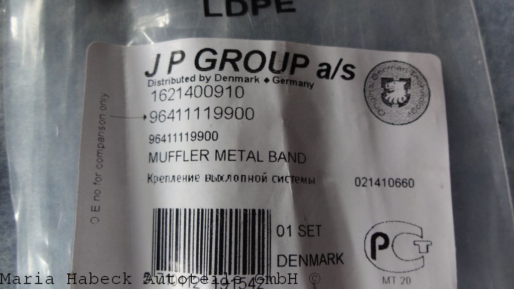 JP Spannband SET für Cuprohr Edelstahl