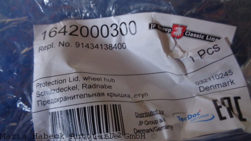 JP Radnabenkappe Vorderachse 356 / 911 /  914   91434138400