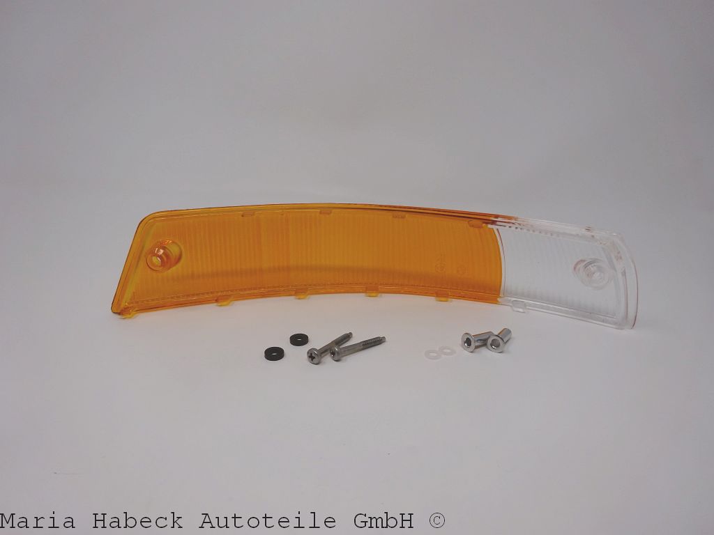 Blinker glass front left, without frame, with screws EU Porsche 911 / 912 65-68