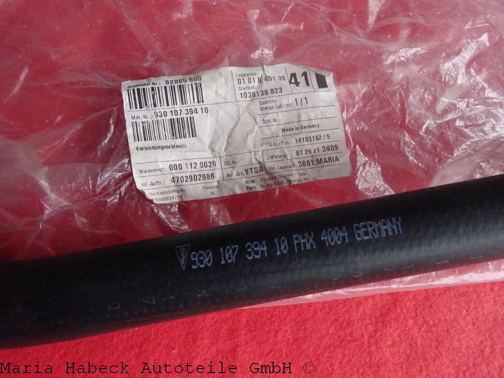 OE connecting hose engine oil tank 911 3.0 SC  93010739410