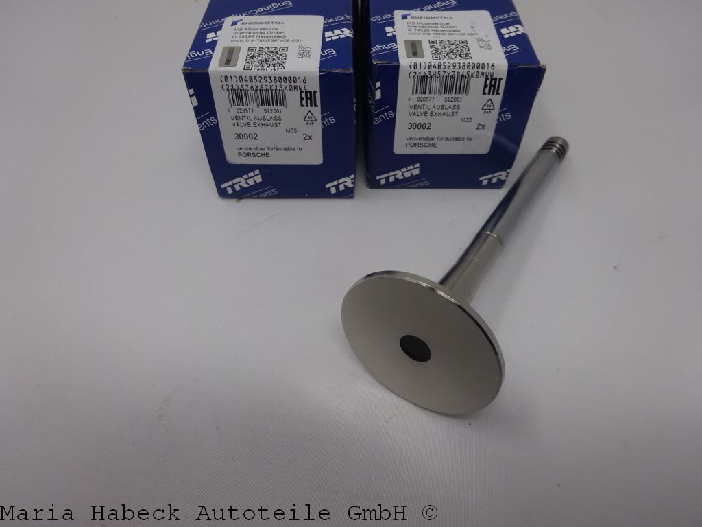 TRW Exhaust Valve SET 4 Porsche 924S / 944 / 928S 30002 / 92810541004