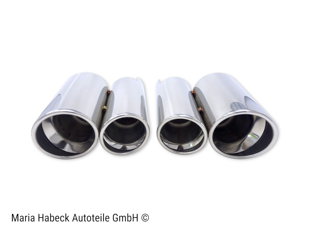 JP Endrohrblenden Turbo-Look Edelstahl  Porsche 996 Bj. 01-05 96.912S