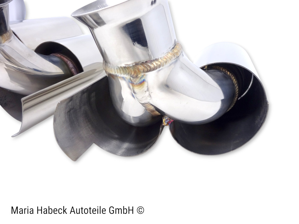 JP Endrohrblenden Turbo-Look Edelstahl  Porsche 996 Bj. 01-05 96.912S