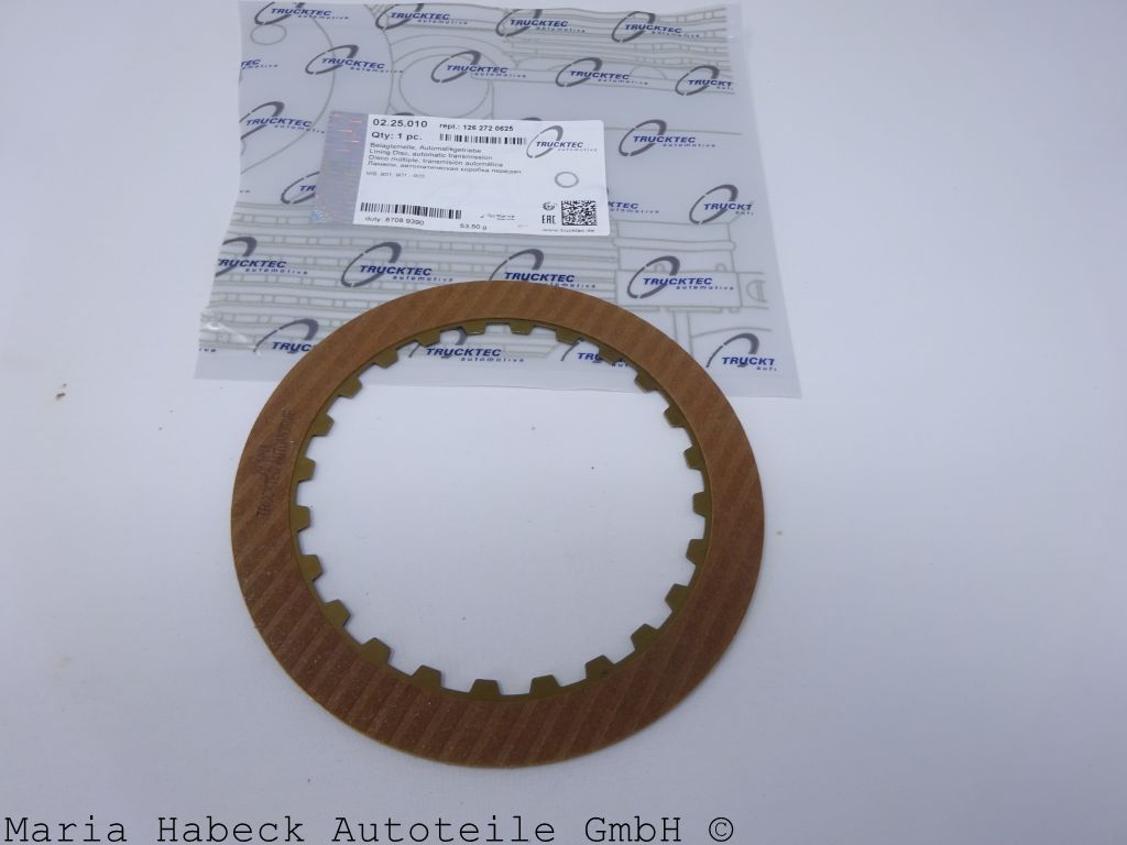 Trucktec Clutch Disc Automatic Transmission 2.14 mm  Mercedes-Benz  1262720625