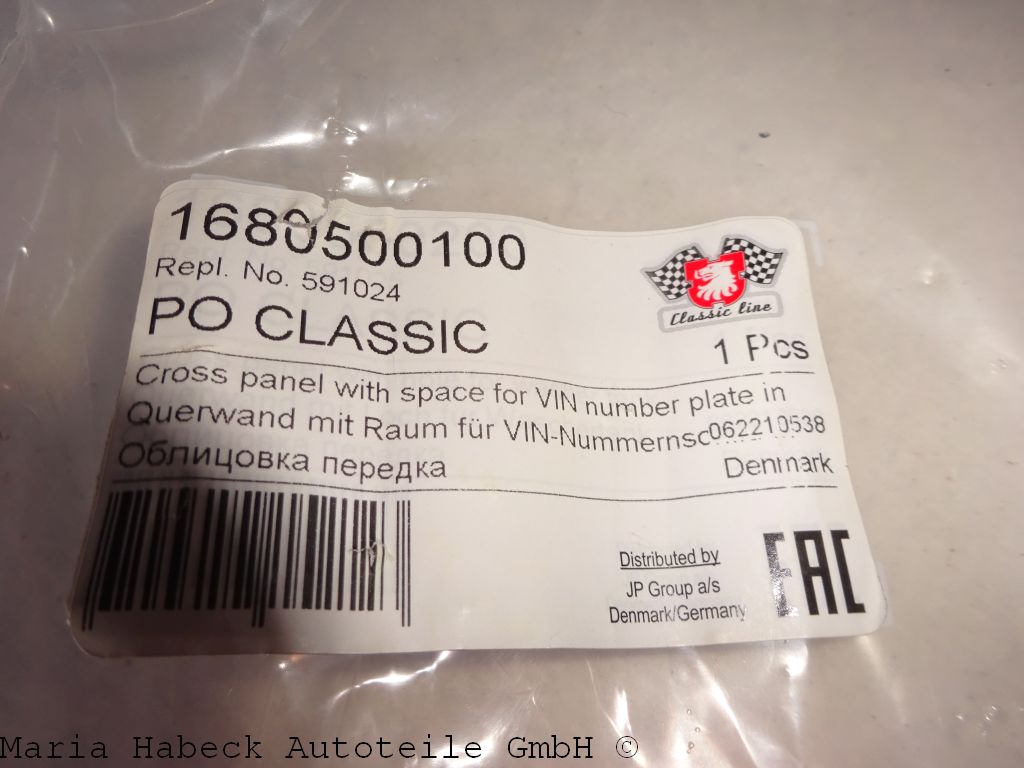 JP Cross panel for VIN number plate in right hand side  911  591024 JP Cross panel for VIN number plate in right hand side  911  591024