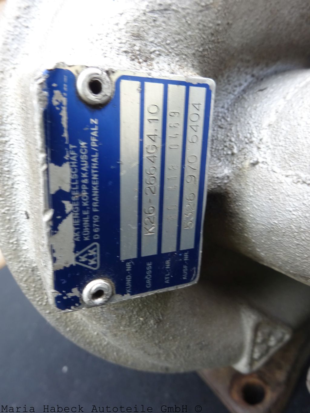 OE Turbolader KKK  Porsche 924 Turbo 93112300407  gebraucht