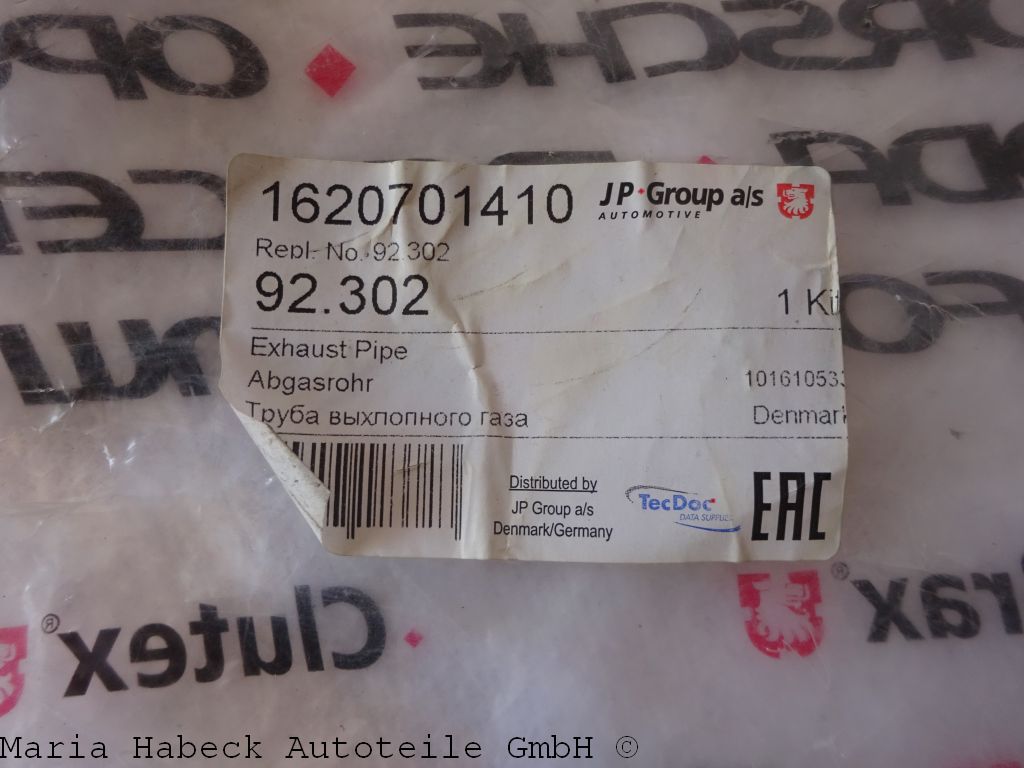 JP tailpipe set grey Porsche 356 A 92.302 61611100500