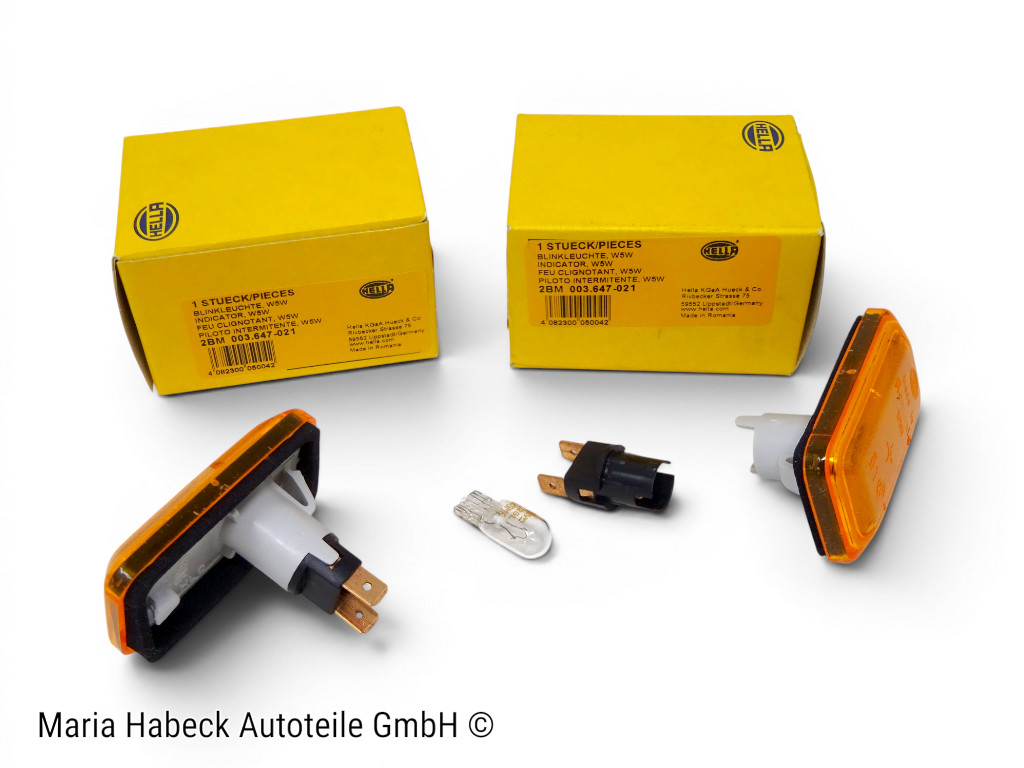 Hella Seitenblinker kmpl gelb/orange SET 2 St.  Porsche 911 Bj. 74-98  4A0949101