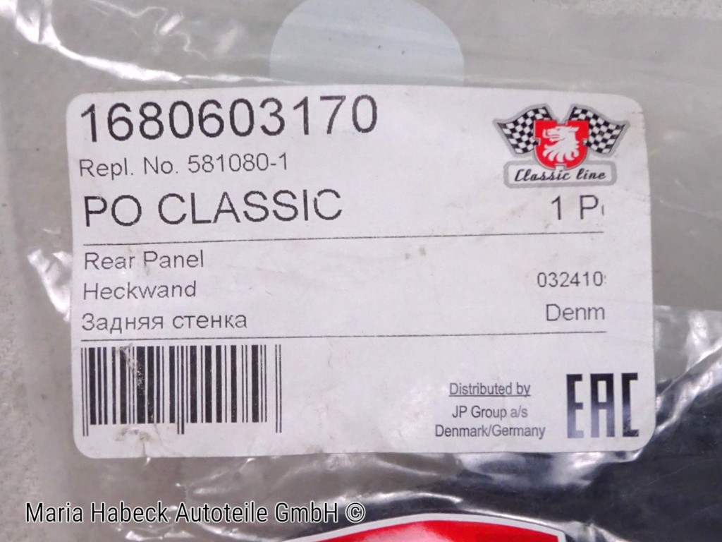 JP Inner panel metal right 914   581080-1