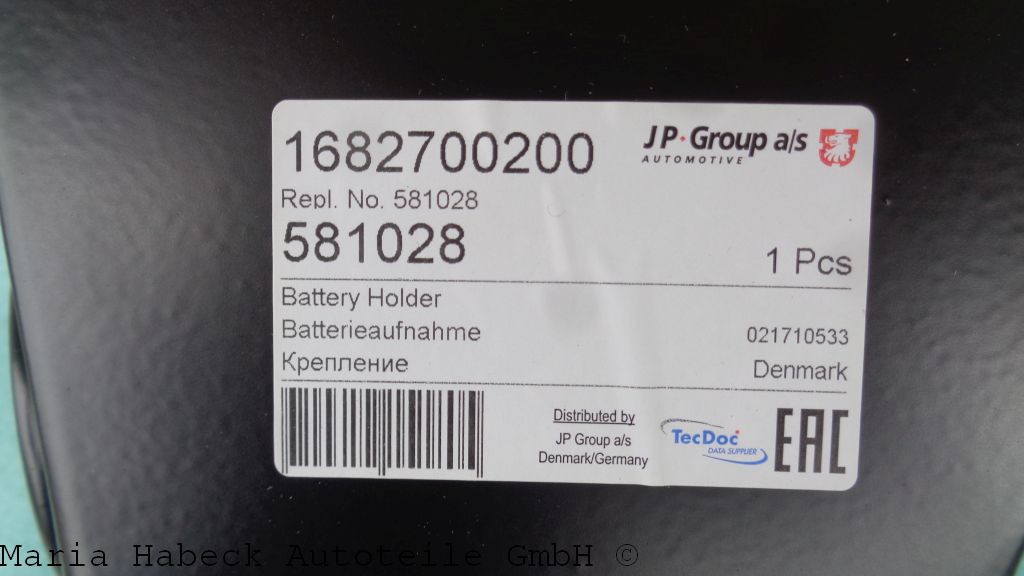 JP battery carrier plate / web plate Porsche 914 581028 91450107310