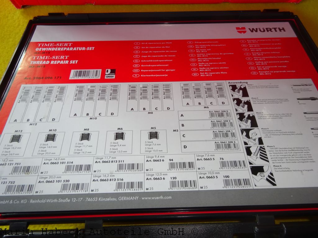 Würth Time-Sert insert for crankcase M 10 X 1,5 X 20 Würth Time-Sert insert for crankcase M 10 X 1,5 X 20
