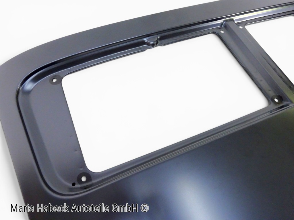 Engine hood, rear, with hole for license plate lamp  65-68   591065