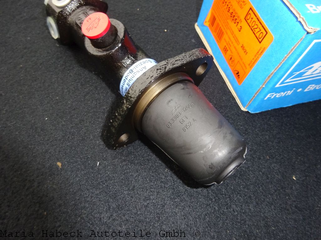 ATE master brake cylinder Porsche 356 C 3 connections.  03.3119-6551.3  69535501