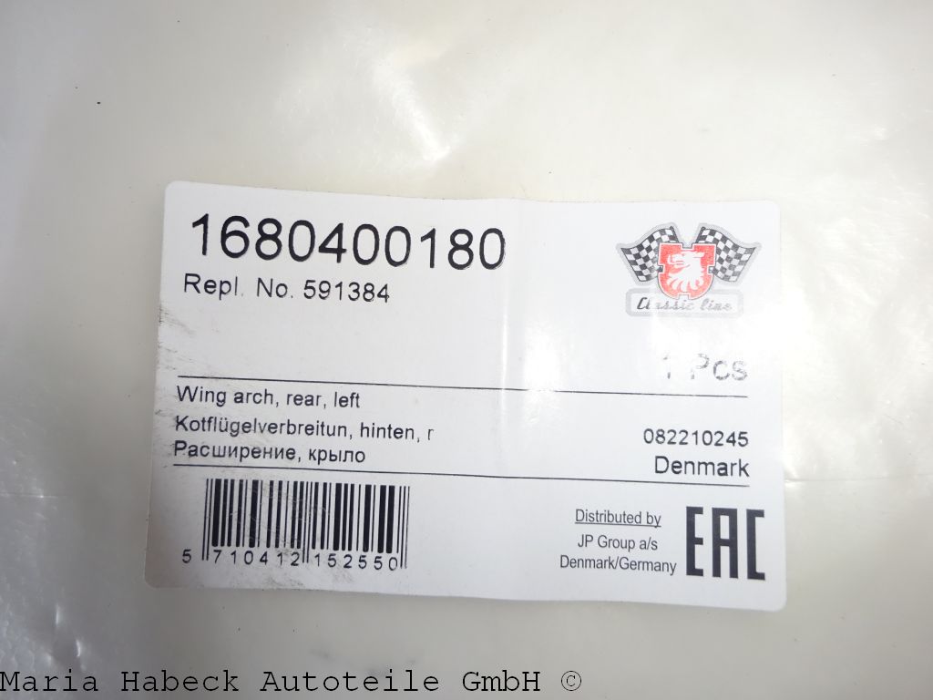 JP Turbo fender flares rear right Porsche 911 591384 93050390800