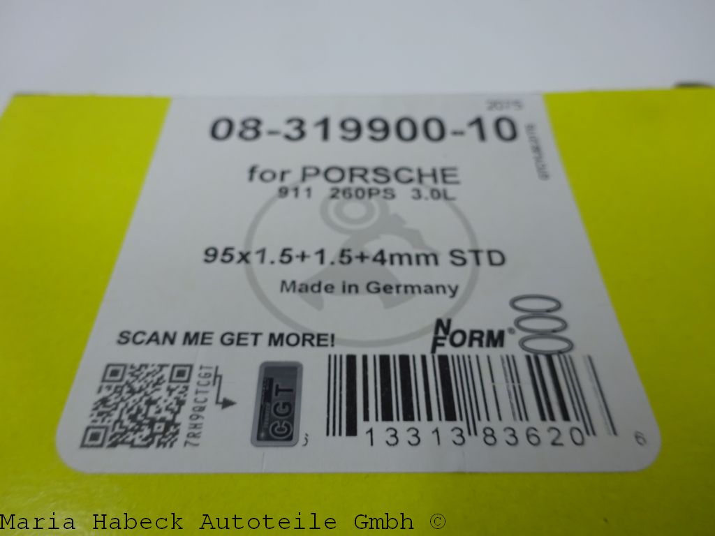Götze Kolbenringsatz  Porsche  911 3,0 Turbo   08-319900-10  93010395900