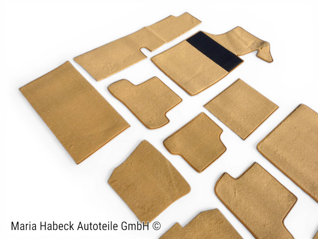 S-Trim Teppichsatz Teppichboden  braun  dattel  10 tlg  Porsche 914