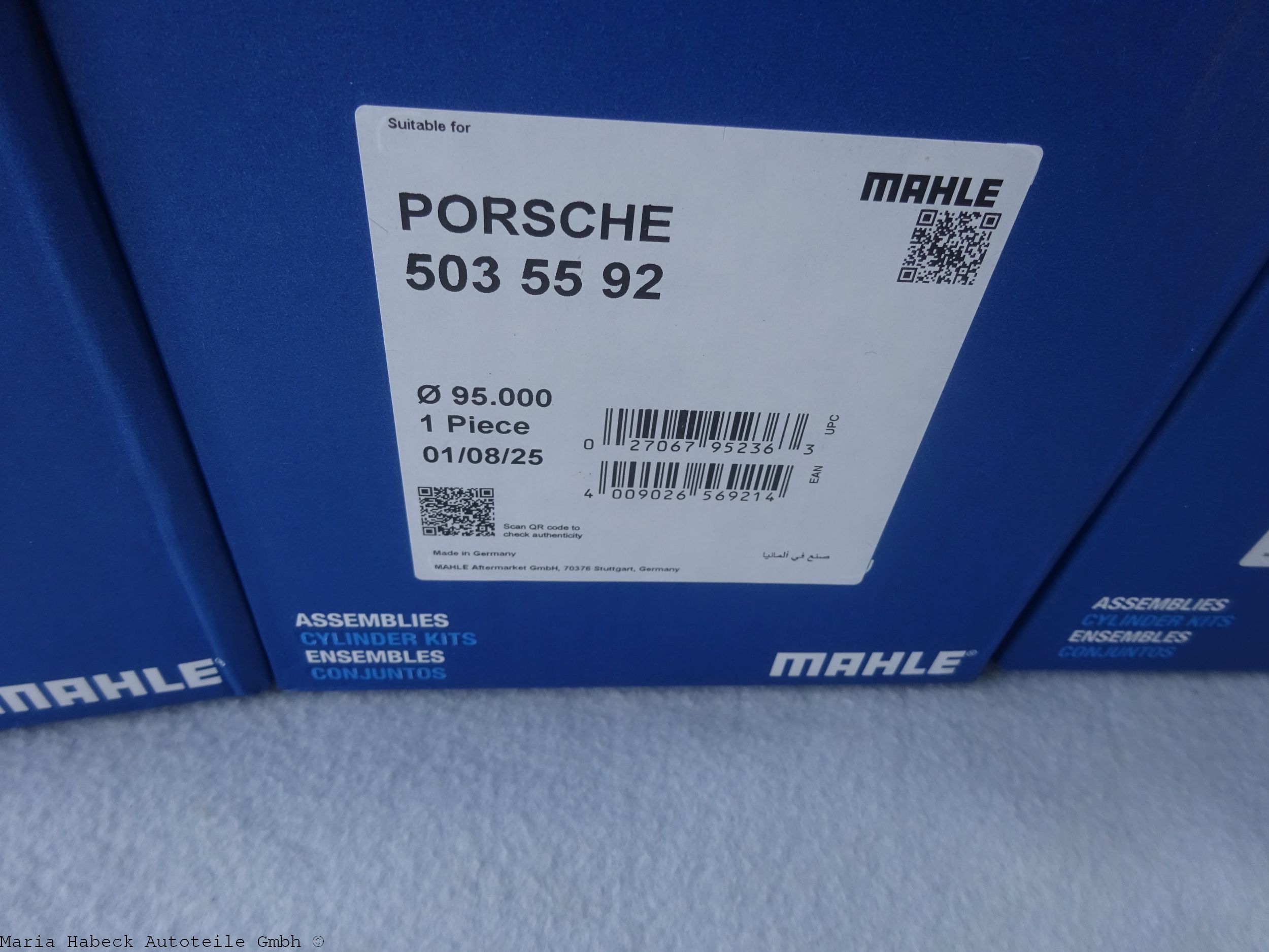 Mahle piston and cylinder set 6 Porsche 911 3.2 231 HP 5035592 93010398903