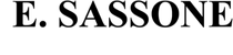 E. Sassone E. Sassone