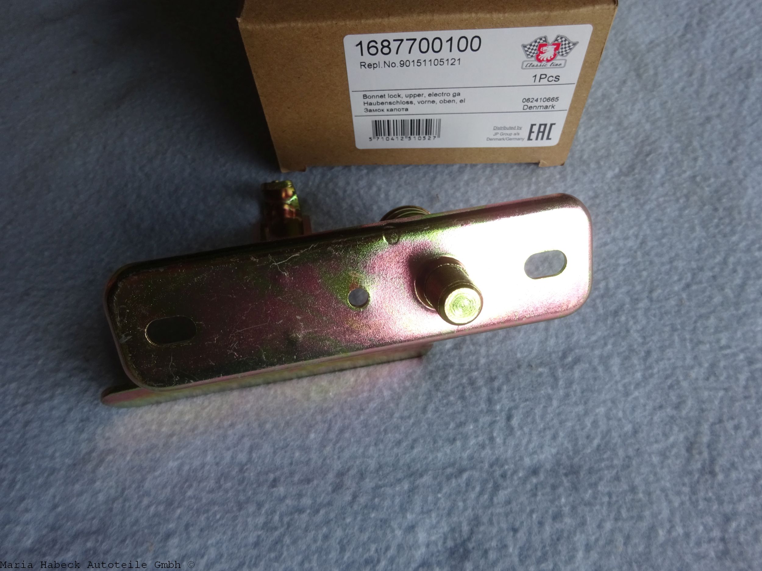 JP Haubenschloss Oberteil vorne gelb  Porsche 911 Bj. 65-73  90151105121