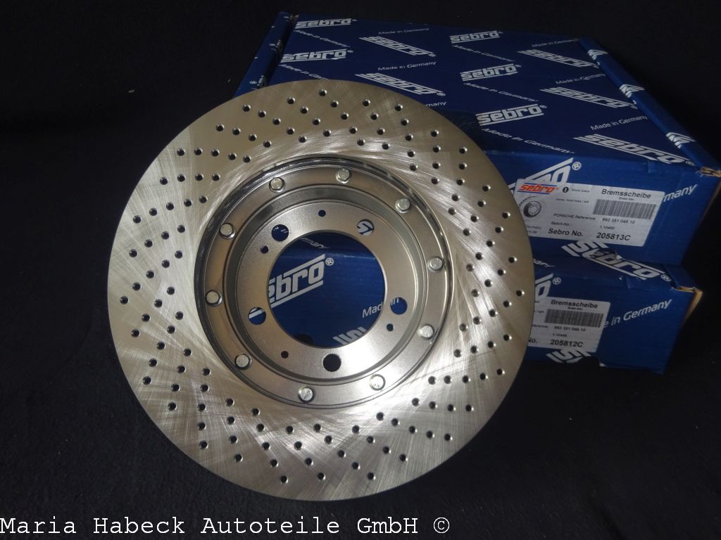 Sebro Bremsscheibe SET rechts/links für Porsche 993 RS/3,6 Turbo 205813C 205812C