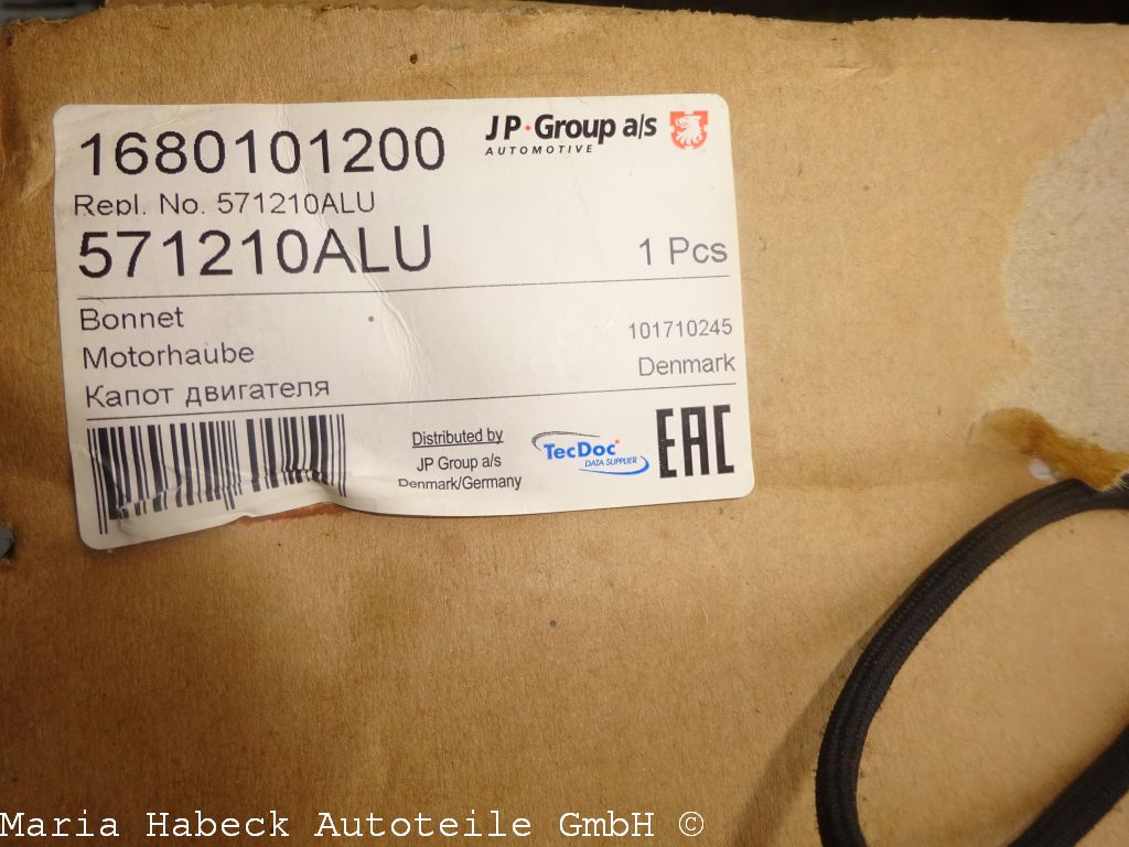 JP front hood aluminum w steel frame  Porsche 356 B,C  571210ALU  64451101007GRV