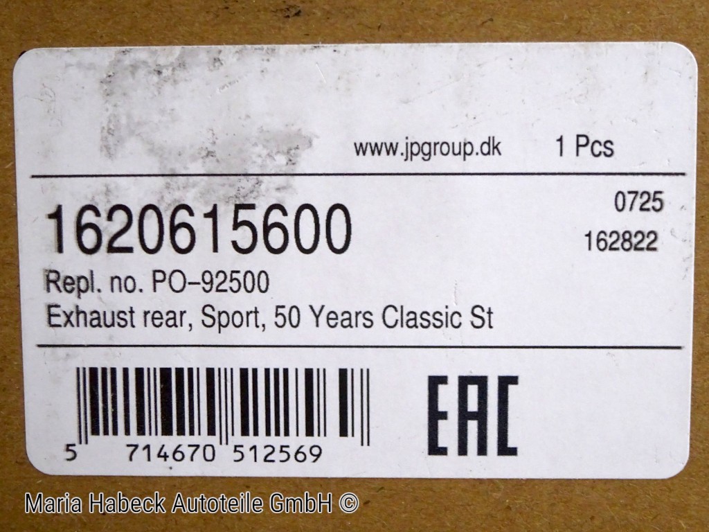 JP Endschalldämpfer Sport, 50 Years Classic Ansa-Like Style  PO-92500